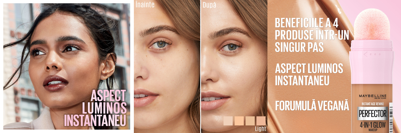 Iluminator Instant Anti Age Perfector  4 in 1 Glow, Light, 20 ml, Maybelline